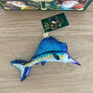 Sailfish Hand-crafted glass blown ornament by Old World Christmas